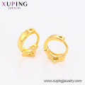 96588 jóias xuping 24 k banhado a ouro auto piercing de argola simples brinco